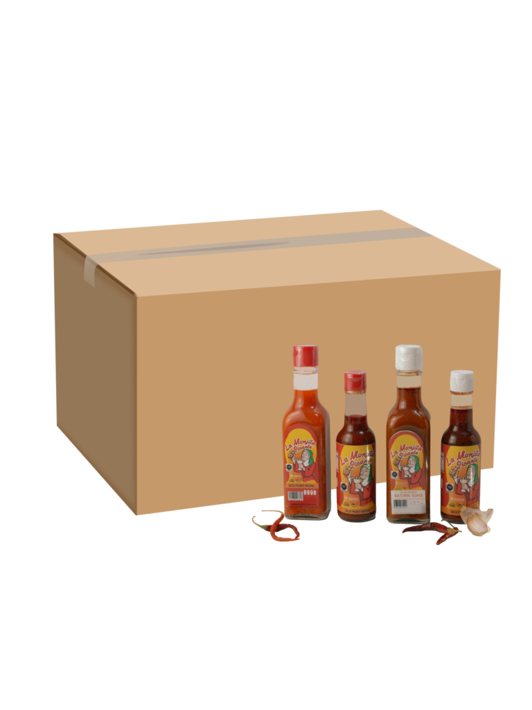 Caja de 24 salsas picantes con miel